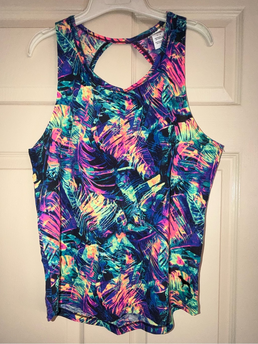 Vibrant Neon Abstract Racerback Tank Top